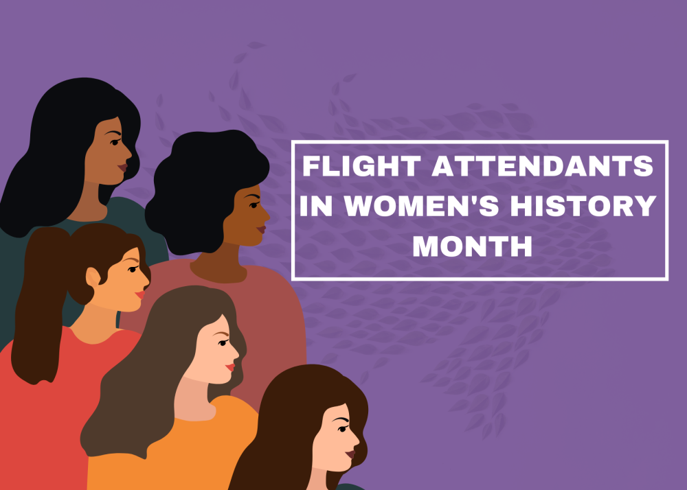 Flight Attendants in Women's History Month