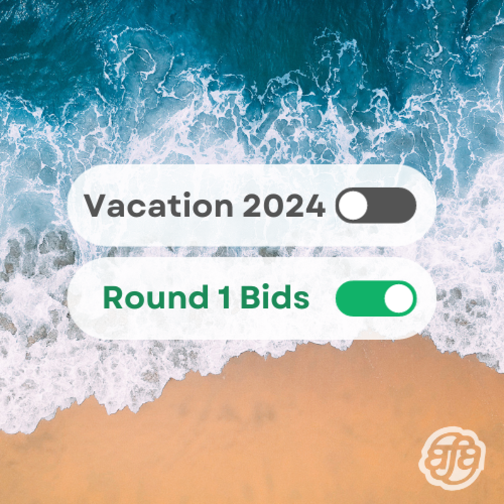 First Round of 2024 Vacation Bidding – Bid to Cover Yourself