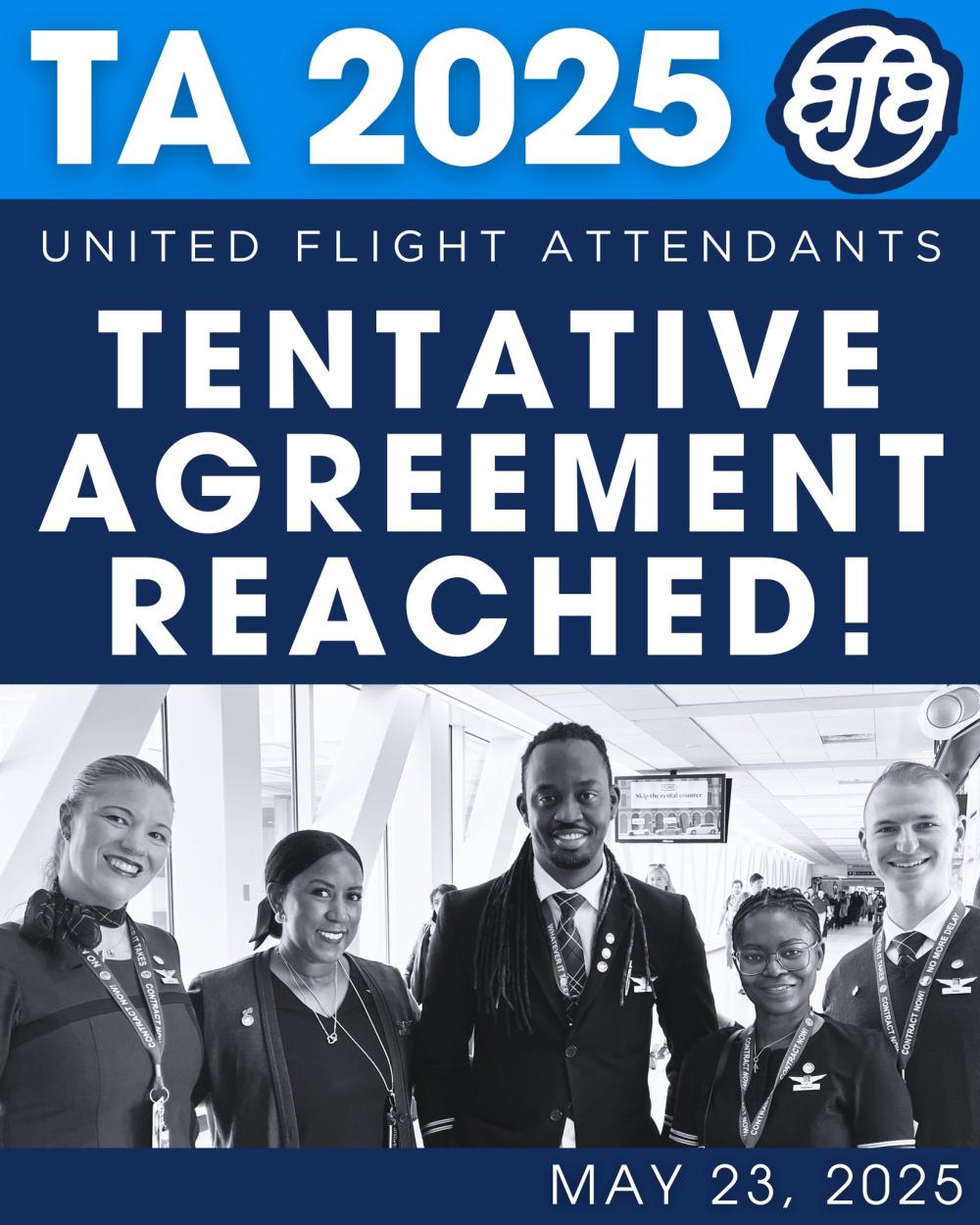 Flight Attendant Union Reaches Tentative Agreement with United Airlines