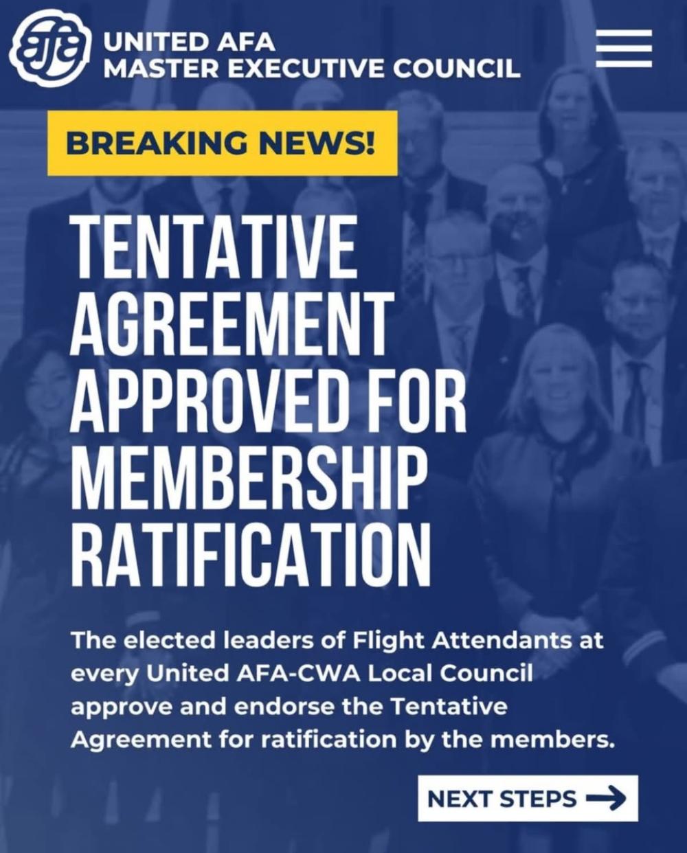 Tentative Agreement Reached at United