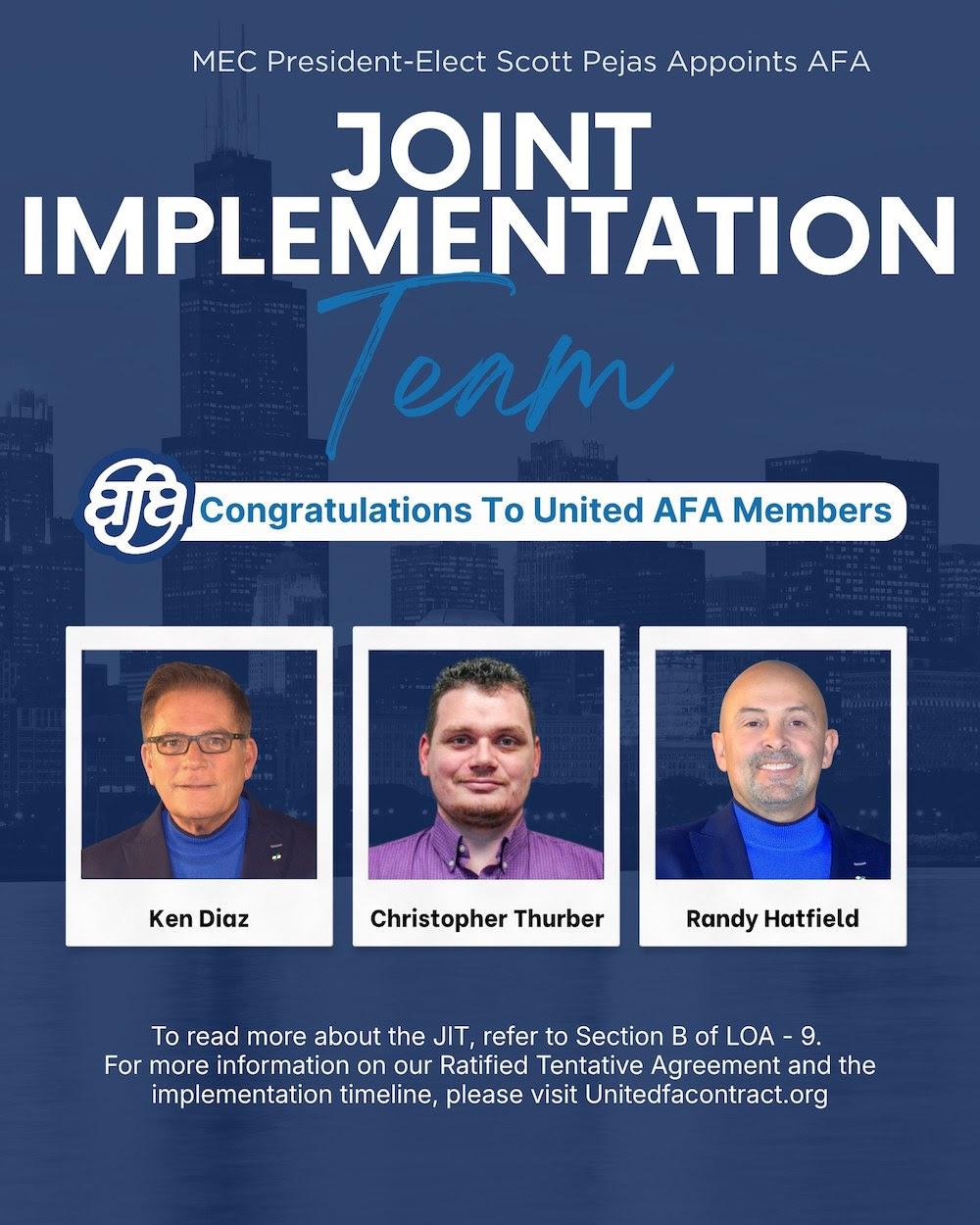 Joint Implementation Team Appointed
