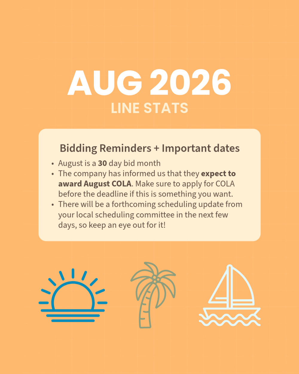 August 2026 Line Stats